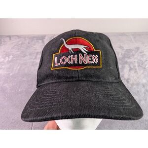 Beechfield Loch Ness Monster Jurassic Park Parody Hat Black Baseball Cap Snap